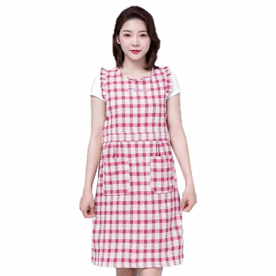 Amazon｜JAnjiaLxY ベスト型 エプロン F 保育士 割烹着 エプロン